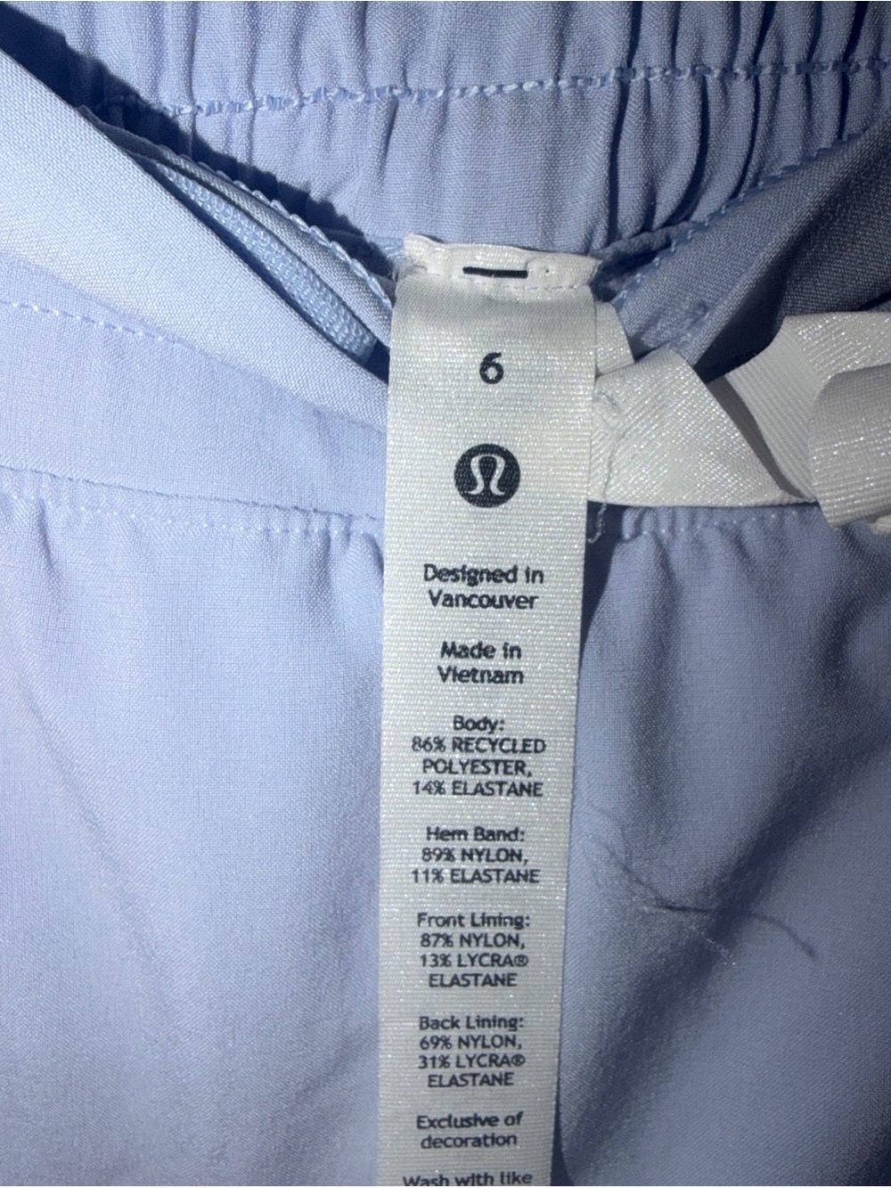 Lululemon Hotty Hot High-Rise Skirt  Tennis Skirt Pastel Blue Size 6 - Picture 3 of 4